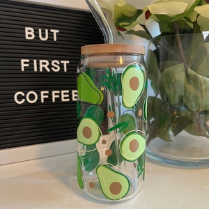 Avocado Libbey Glass Can 16oz Cup