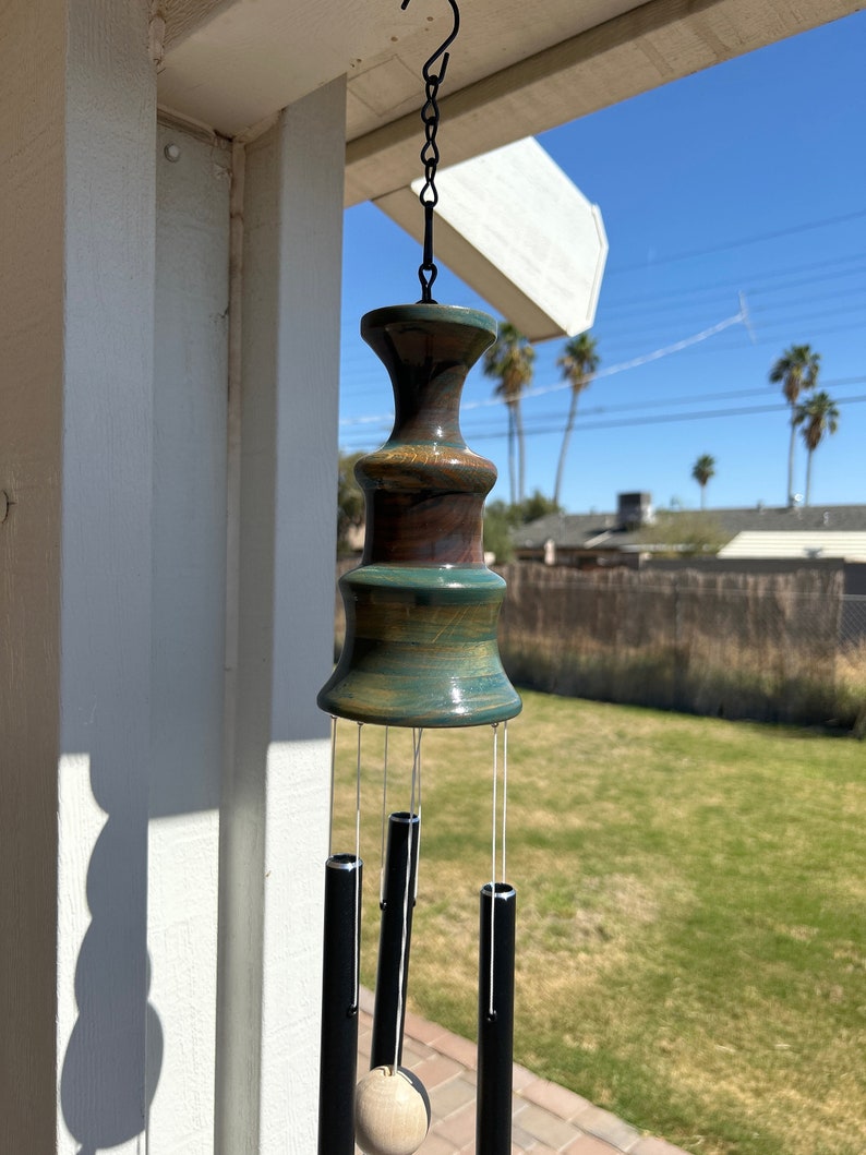 Carved Wood Wind Chime - Etsy