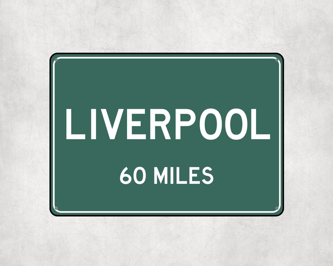 Personalized Liverpool Distance Sign: Handmade Metal City Souvenir - Etsy