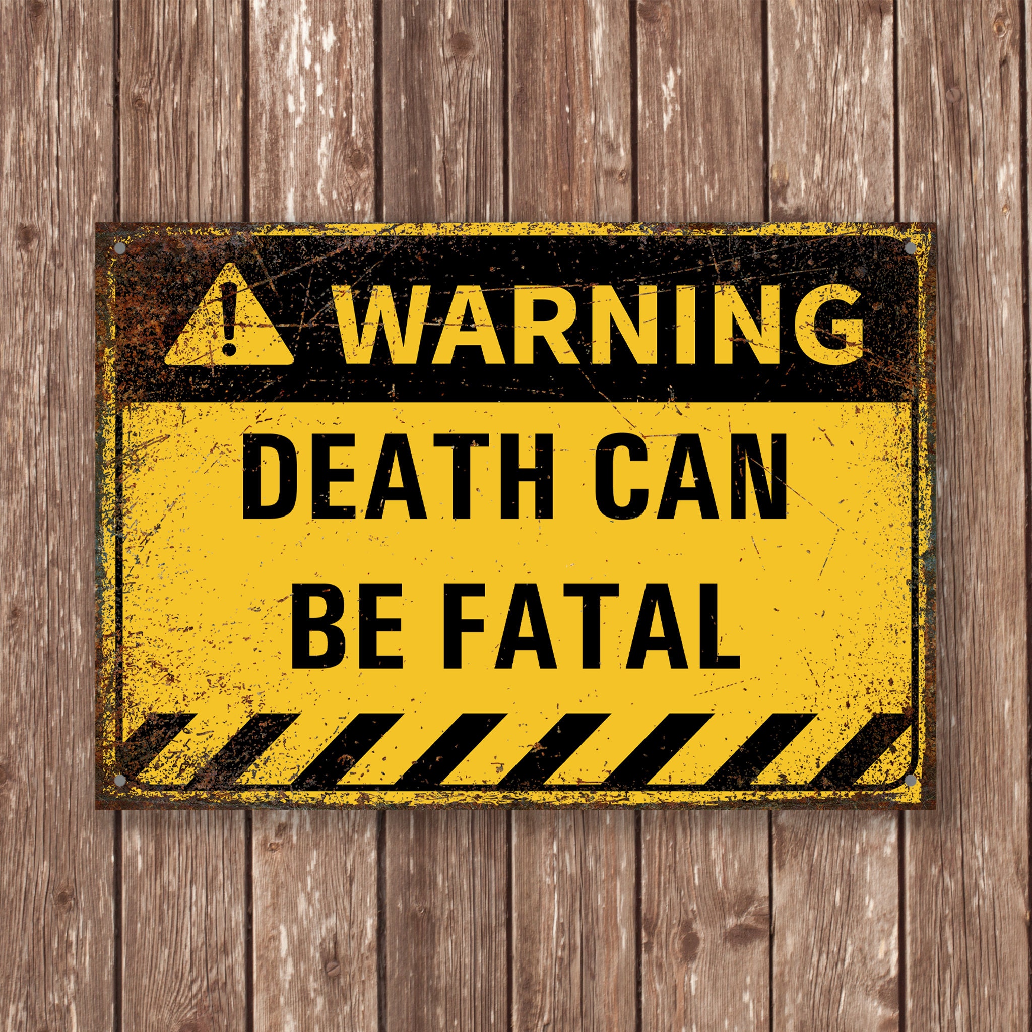 Warning Terminator Sign Custom Warning Sign: Printed Aluminum Metal Street Sign - Etsy