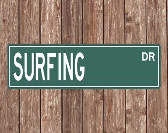 Surfing Street Sign