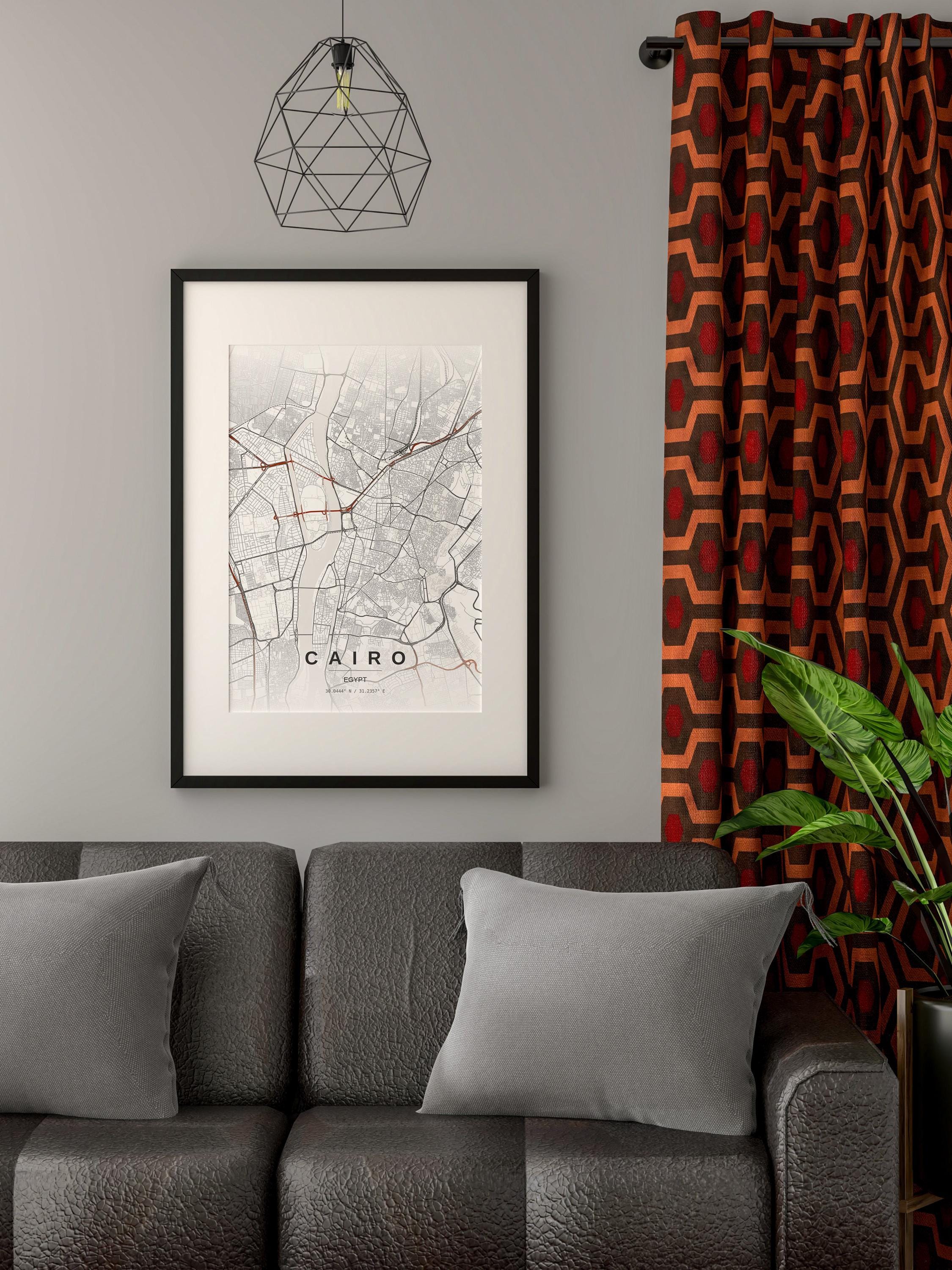 Cairo Map Art Print - Etsy