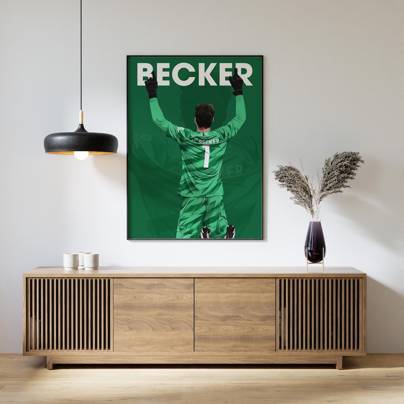 Alisson Becker Liverpool FC Poster – Goalkeeper Wall Art Print, Number ...