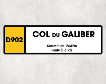 Col Du Galiber D902 - Vintage Style Tour de France Cycling Sign - Gift for Cyclist, cycling sign, metal sign, biking sign,
