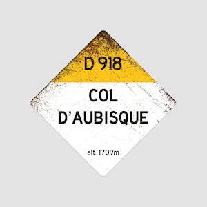 Col D'Aubisque D918 - Vintage Style Tour de France Cycling Diamond Sign - Gift for Cyclist, cycling sign, metal sign, biking sign,