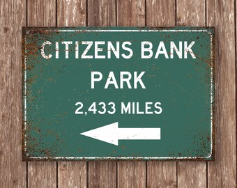 Citizens Bank Park Distance Sign