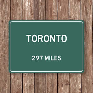 PERSONALIZOWANY ZNAK TORONTO, Znak odległościowy miasta Toronto, Prezent z miasta Toronto, Prezenty z Toronto, Pamiątka z Toronto, Znaki z Toronto
