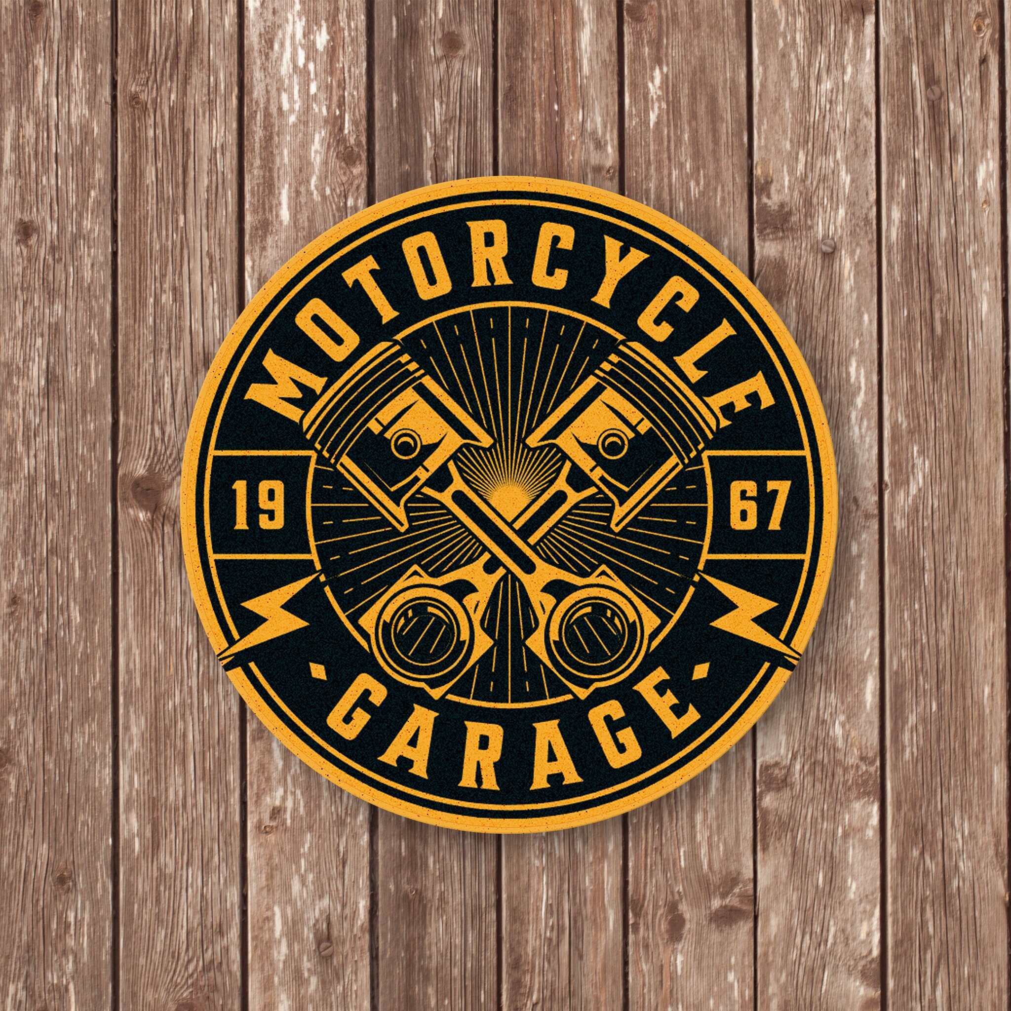 Vintage Style Motorcycle Garage Sign: Personalized Metal Decor - Etsy