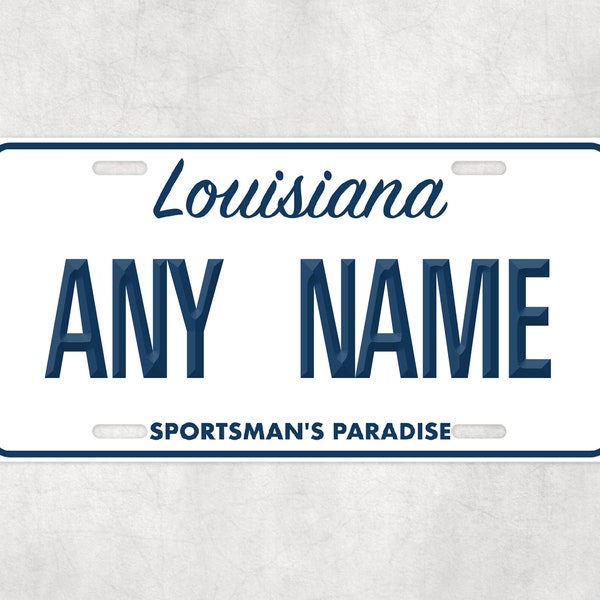 Personalized LOUISIANA License Plate - US State Souvenir, Unique Car Tag, License Plate, Novelty Plate, State Tags, Rustic License Plate