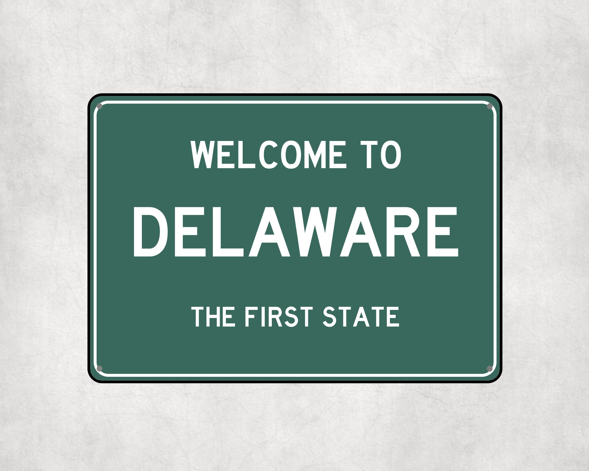 Deleware Development Sign Welcome to Delaware Sign, Delaware Metal Sign, Delaware Gift, Delaware ...