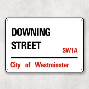 Downing Street - Città di Westminster, Segnale stradale, regalo di Downing Street, souvenir di Downing Street, ricordo di Downing Street, regali di Londra