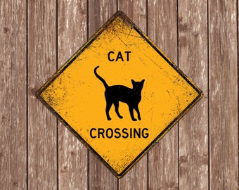 Cat Crossing Sign