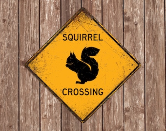 Squirrel Crossing Sign