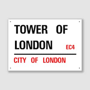 Torre di Londra - Città di Londra, Segnale stradale, Regalo della Torre di Londra, Souvenir della Torre di Londra, Ricordo della Torre di Londra, Insegna della Torre di Londra