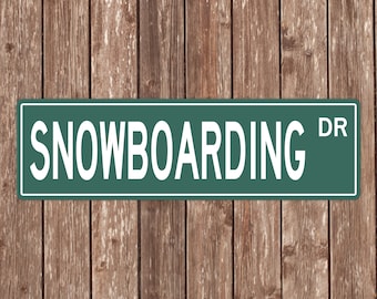 Snowboarding Street Sign