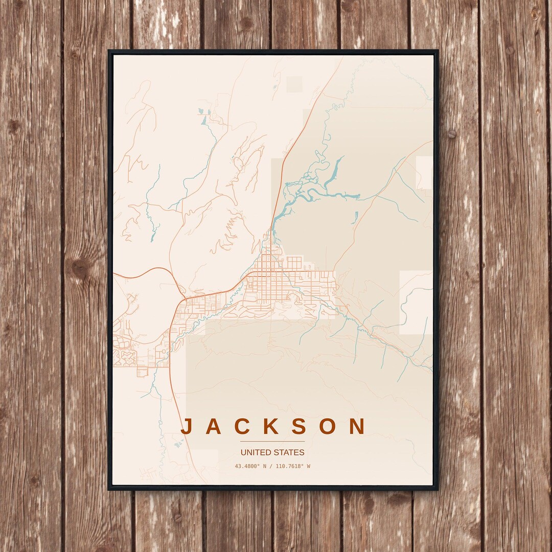 Jackson Reed Map Jackson Map Art Print - Etsy