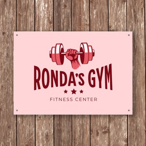 Custom Gym Sign, Gym Room Sign, Wife&#39;s Gym, Groom Gift, Personal Trainer, Personalized Gym Gift, Gym Decor, Weight Room Gift, Weight Lift