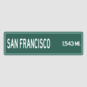 PERSONALIZED SAN FRANCISCO Sign, San Francisco City Distance Sign, City of San Francisco Gift, San Francisco Gifts, San Francisco Souvenir