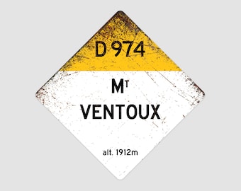 Mt. Ventoux D974 Route Sign - Square