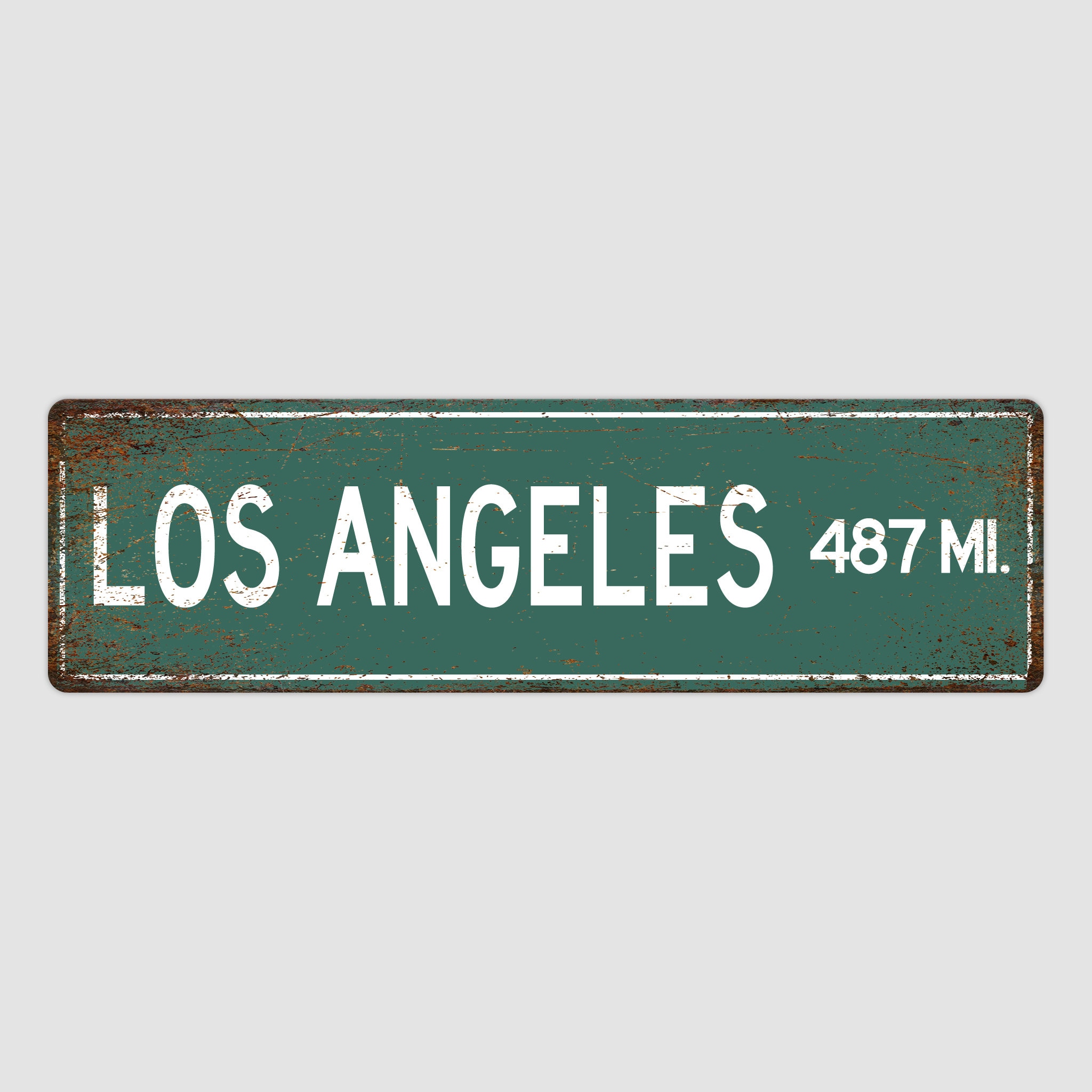 CITY OF LOS ANGELES看板 PERSONALIZED LOS ANGELES Sign, Los Angeles City Distance Sign