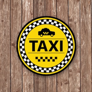 Taxi Metal Sign -  Dad&#39;s Taxi Service - Personal Taxi - Retro vintage taxi sign