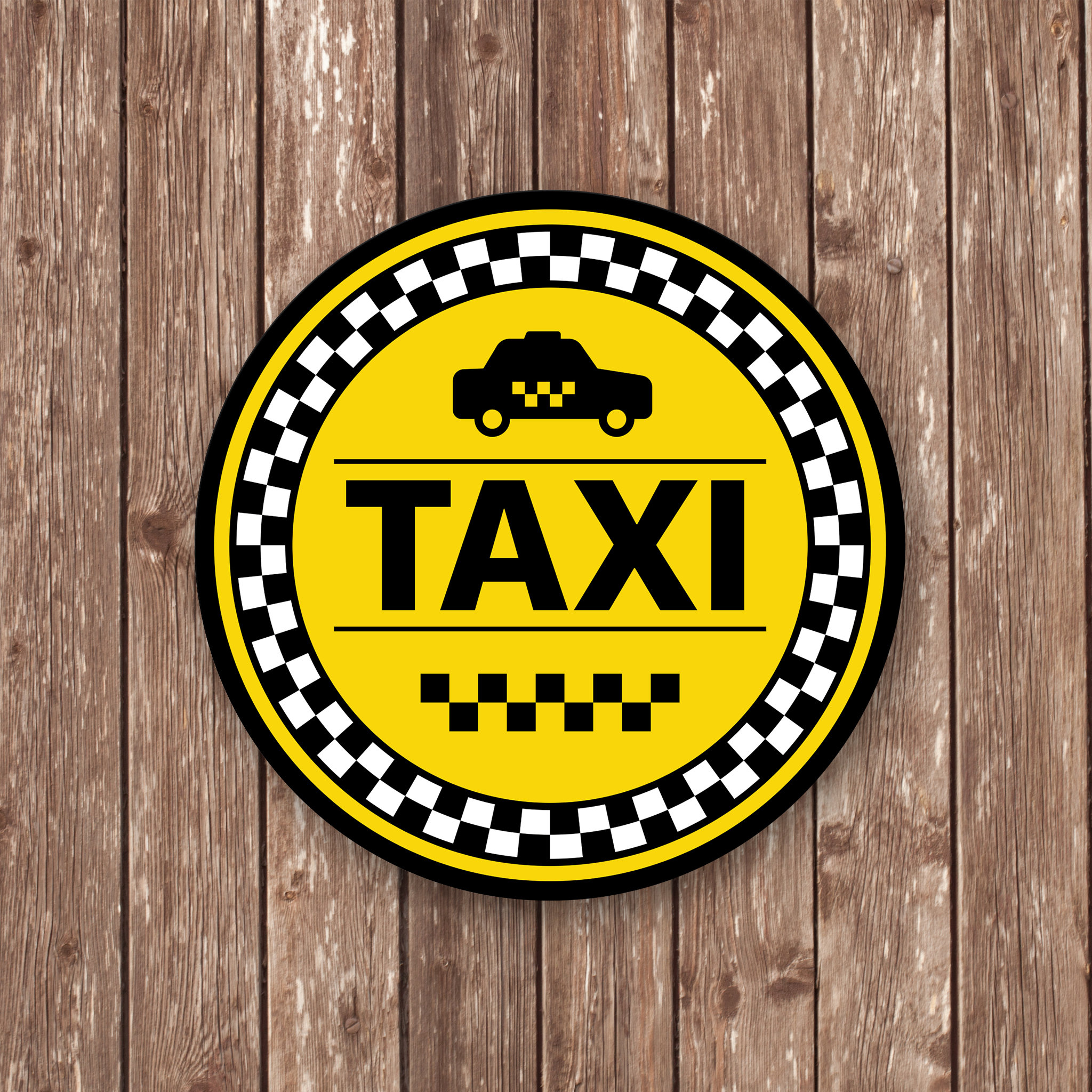 Taxi Metal Sign - Dad's Taxi Service - Personal Taxi - Retro