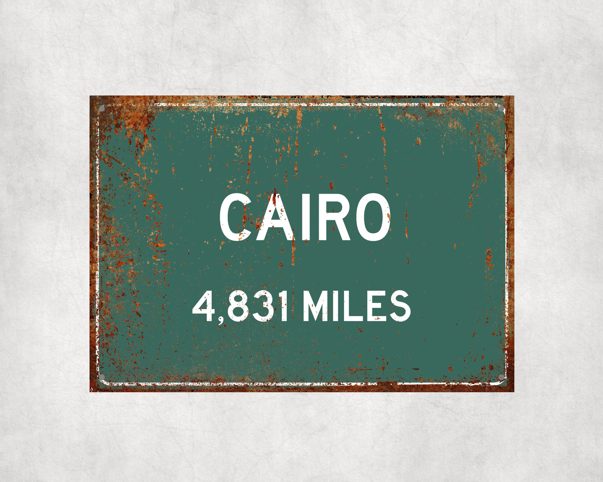 PERSONALIZED CAIRO Sign, Cairo City Distance Sign, City of Cairo Gift ...