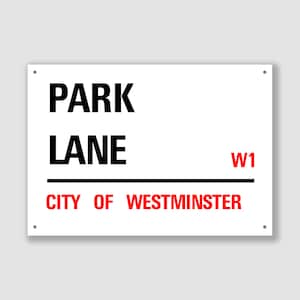 Park Lane - City of Westminster, cartello stradale, regalo Park Lane, souvenir Park Lane, ricordo Park Lane, regali di Londra
