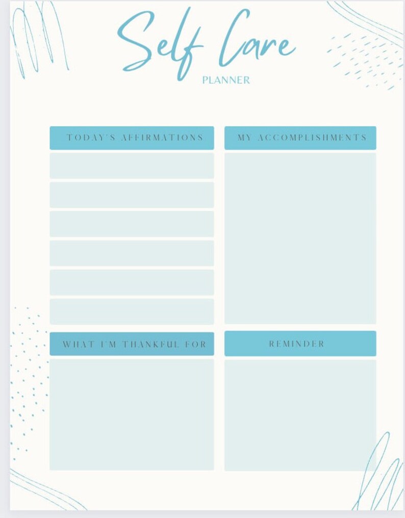 30 Day Self Care Challenge Journal Notebook Digital Download Mental ...