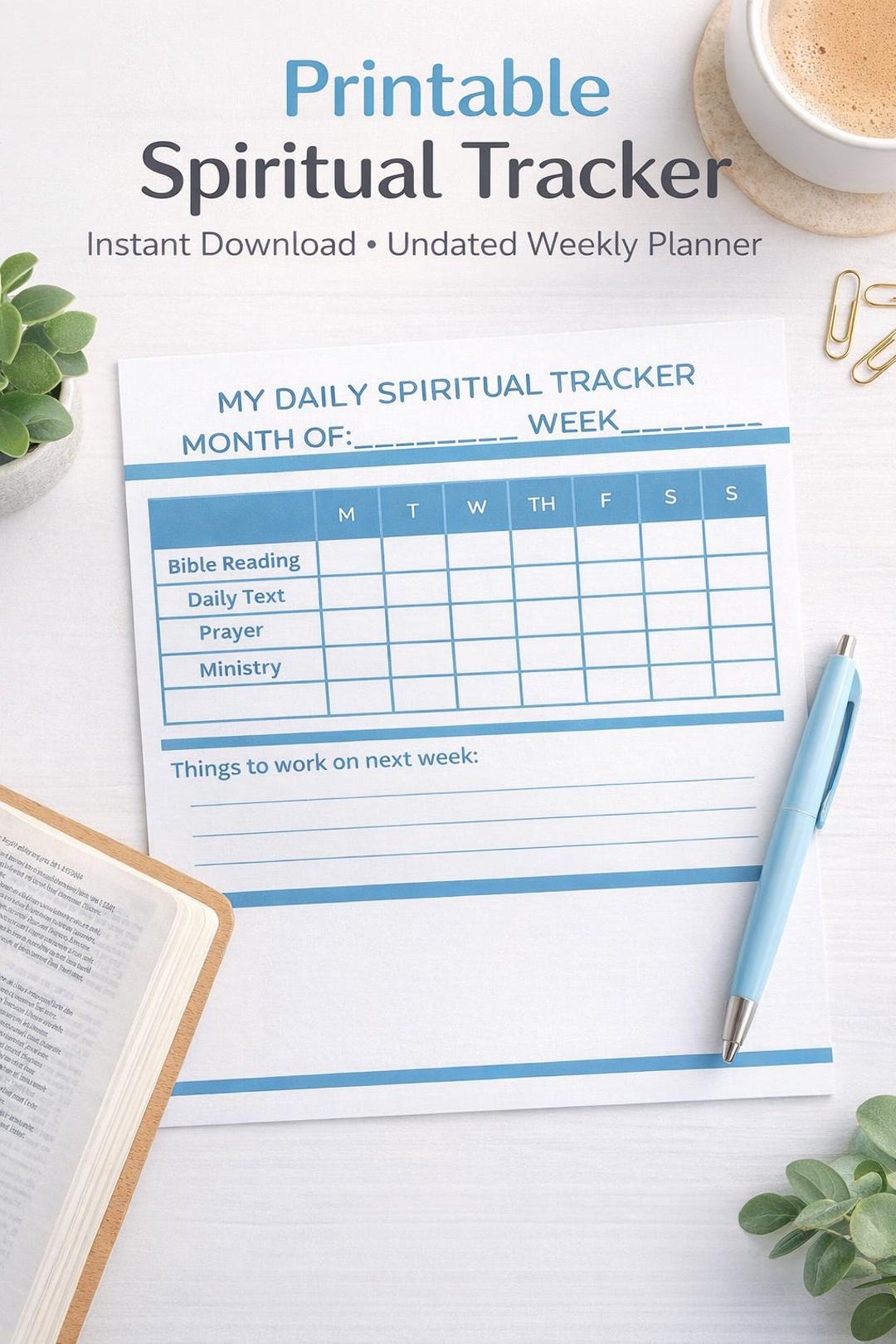 Daily Spiritual Tracker for JW - Etsy