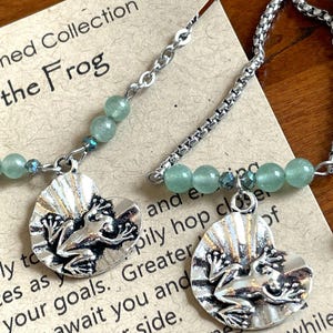 Frog Charm Bracelet, Frog Charm Necklace, Frog Necklace, Be the Frog Bracelet, Frog Adjustable Bracelet, Frog Healing Stone Bracelet