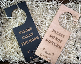 Set of 10 Hotel Room Door Signs - Durable & Customizable Door Hangers for Hotels - Premium Guestroom Accessories