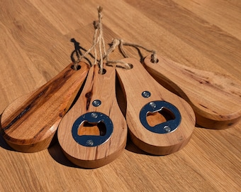 Personalized Hardwood Bottle Opener - Magnetic Cap Catcher, Custom Engraved Gift
