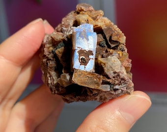 Incredibly Rare "Crystallized Moonstone" From Chihuahua Mexico | Anorthoclase Cluster | Pili Mine Terminated Felspar with Blue Flash