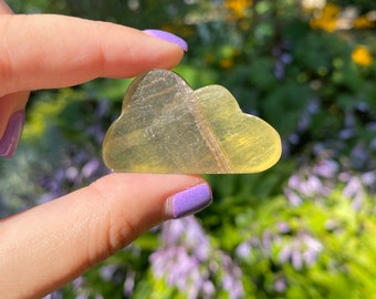 Yellow Fluorite Cloud Carving | Healing Crystal Decor | Natural Spiritual Stone for Focus & Clarity | Mineral Gift | Free Shipping Canada