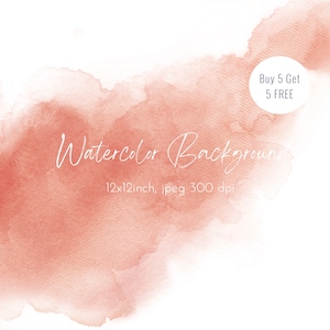Red Terracotta Watercolor Background Clipart Abstract Background Watercolor Texture Blush Digital Paper Watercolor Website Backdrop Wall Art