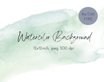 Green Sage Watercolor Background / Digital Paper / Abstract Watercolor Pattern / Watercolor Texture / Digital / Scrapbook Paper.