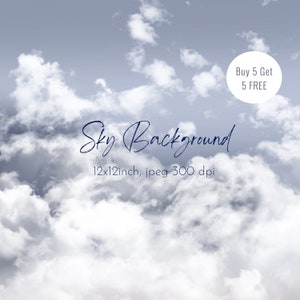Blue grey Sky Overlays, Blue Sky , Light  Sky Overlays, Clouds Sky Background Photoshop Overlays JPEG