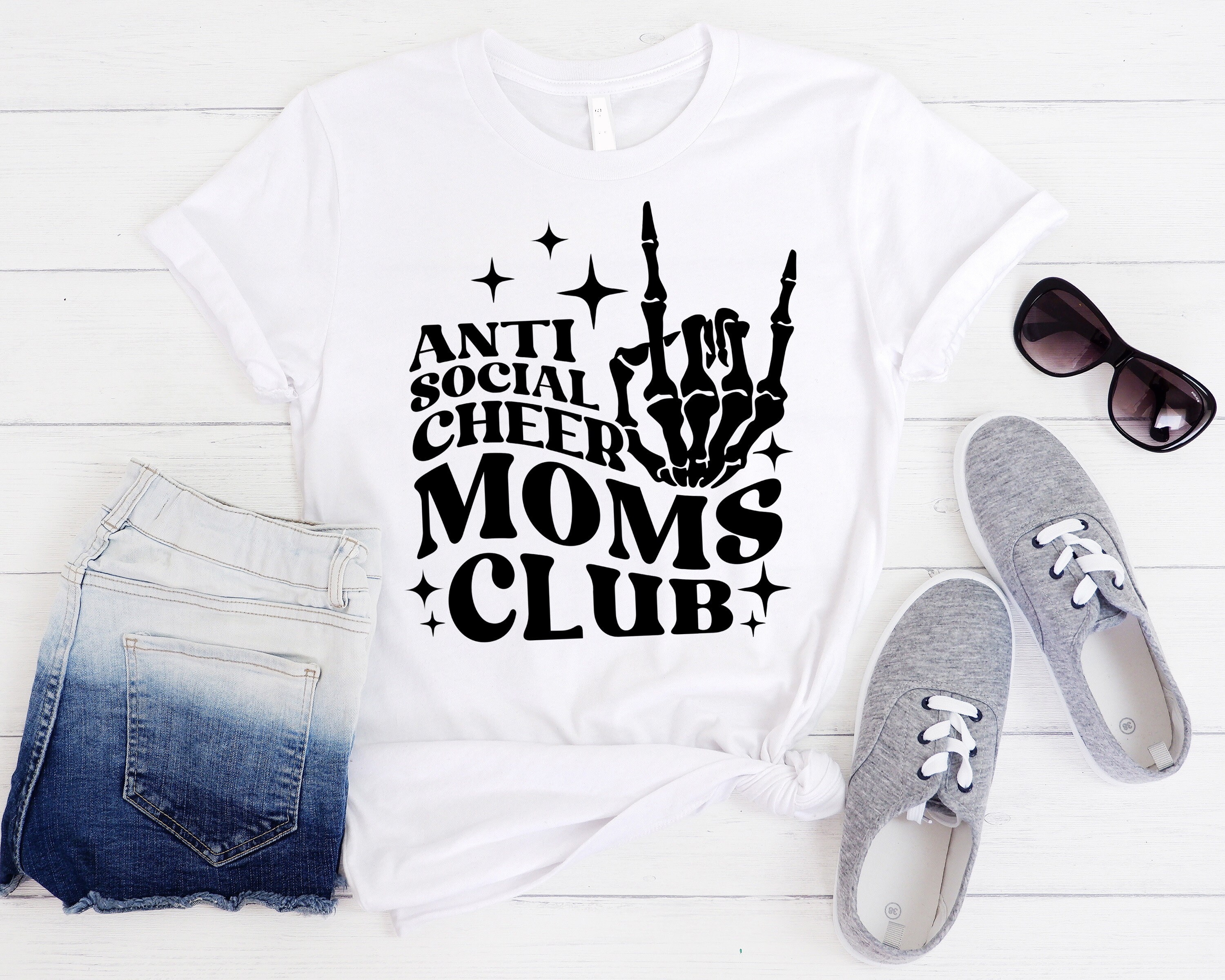 Anti Social Cheer Moms Club Shirt Long Sleeve T-shirt photo