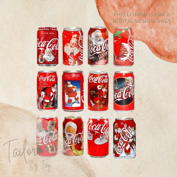Cocacola Santa Christmas Soda Can Vintage Digital Design - Etsy