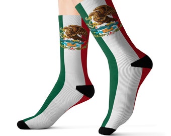 Mexican Heritage Tube Socks for Women, Celebrate Heritage Socks, Men's Hispanic Heritage Socks, Gifts Under 20, Mexican Heritage Clothing