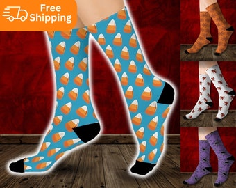 Halloween Socks for Men, Personalized Socks for Women, Tube Socks, Gifts Under 20, Custom Socks, Halloween Socks, Fun Socks, Fall Footwear