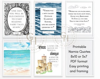 Narnia imprimible, C.S. Lewis, citas de Lewis, Cita de Narnia, Narnia, citas de Aslan, decoración de guardería, decoración del aula, educación en casa, regalo literario
