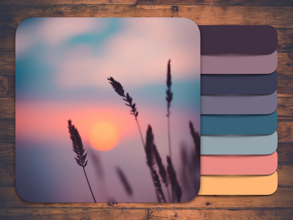 Paleta de colores para Procreate – Purple Sunset | 24 muestras para arte en iPad
