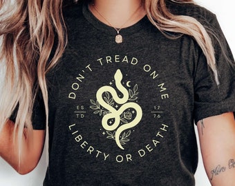 Dont Tread On Me Gadsden Flag Shirt 1776 4th Of July Tee Libertarian Independent Thinker Patriot Gift Less Government Live Free Or Die Tee