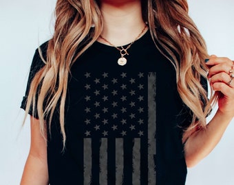 Black Flag Shirt Don’t Tread On Me Patriotic Libertarian Live Free or Die Distressed American Flag Of No Surrender We The People Freedom Tee