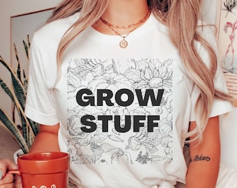 Grow Your Own Food T Shirt Homestead Shirt Vegetable Garden Permaculture TShirt Homesteading Gift Grow Food Not Lawns Farm Life Gardening
