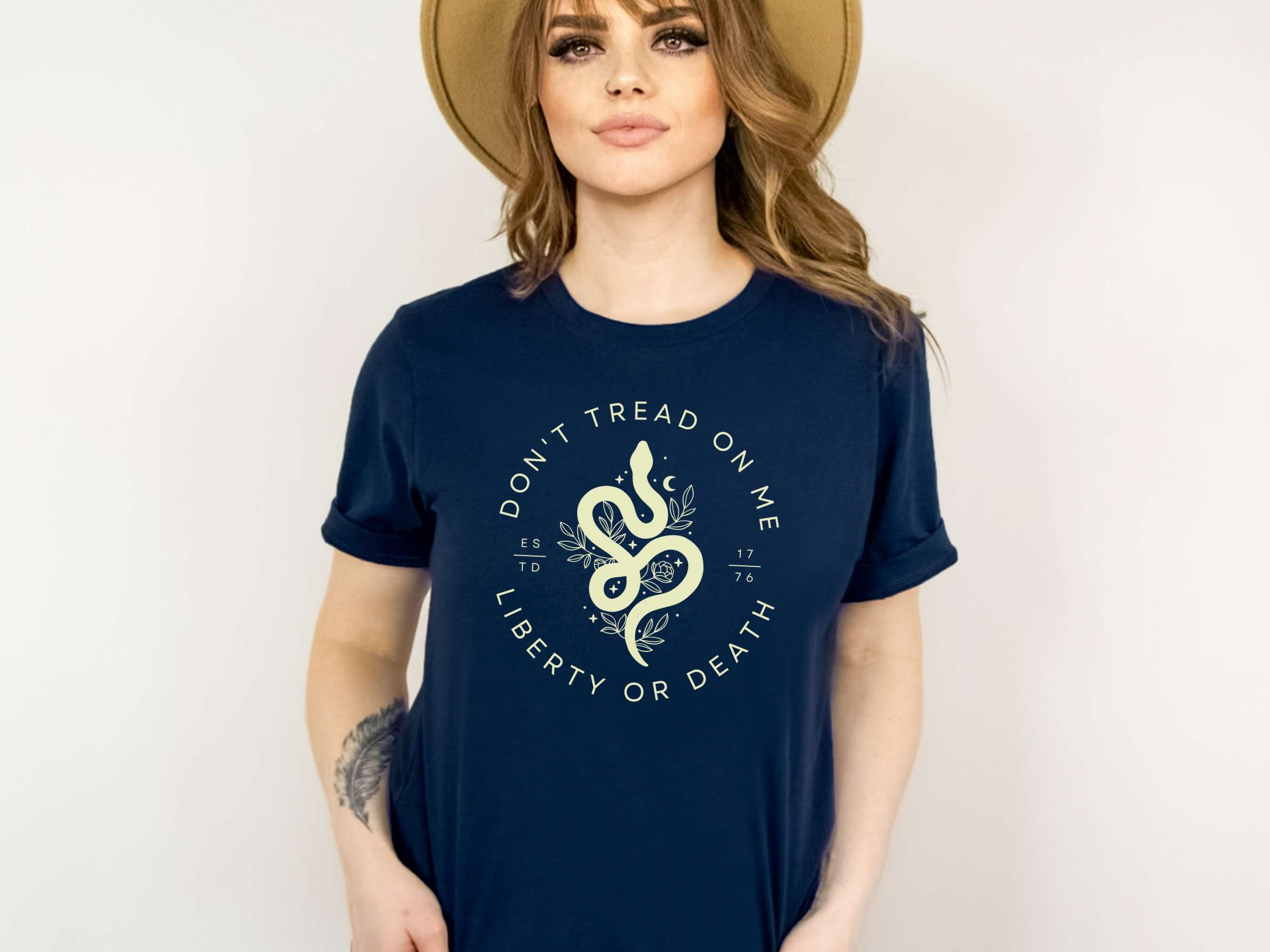 Dont Tread on Me Gadsden Flag Shirt 1776 4th of July Tee Libertarian ...