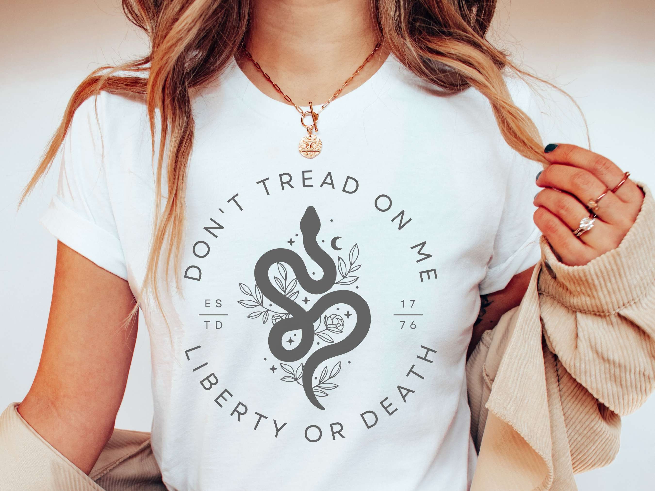 Dont Tread on Me Gadsden Flag Shirt 1776 4th of July Tee Libertarian ...
