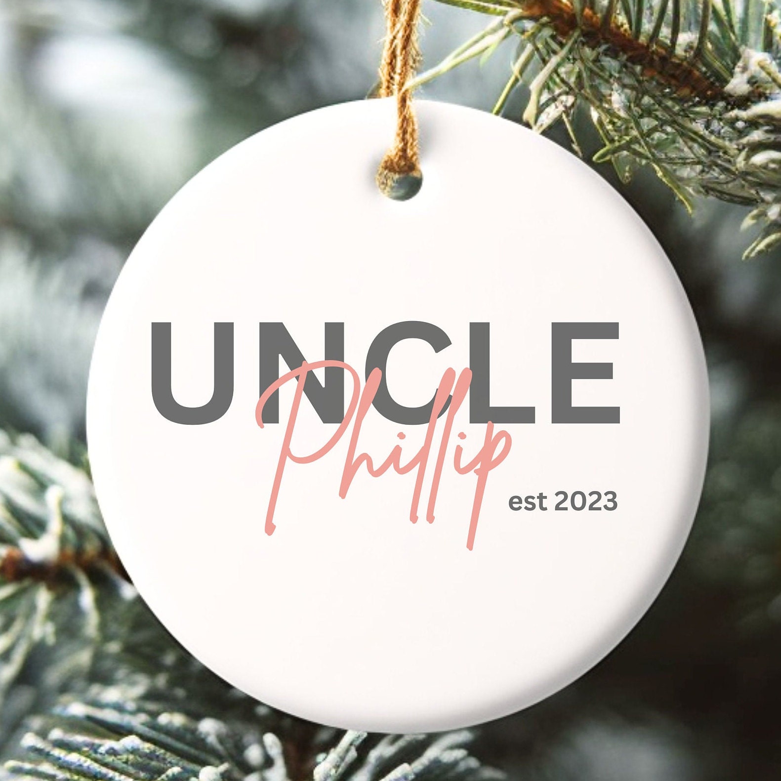 New Uncle Christmas Ornament, Uncle Christmas Ornament, Personalized ...